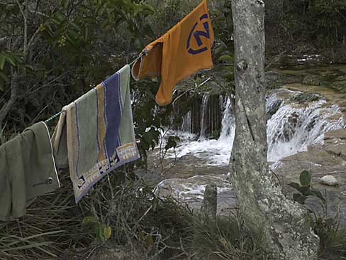 An dem Wasserfall haben wir übernachtet